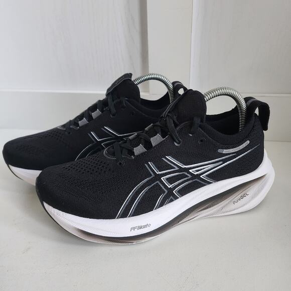 Asics Women's Size 7 Gel Nimbus 26 Black/Graphite Running Shoes Sneakers EUC - Picture 1 of 9